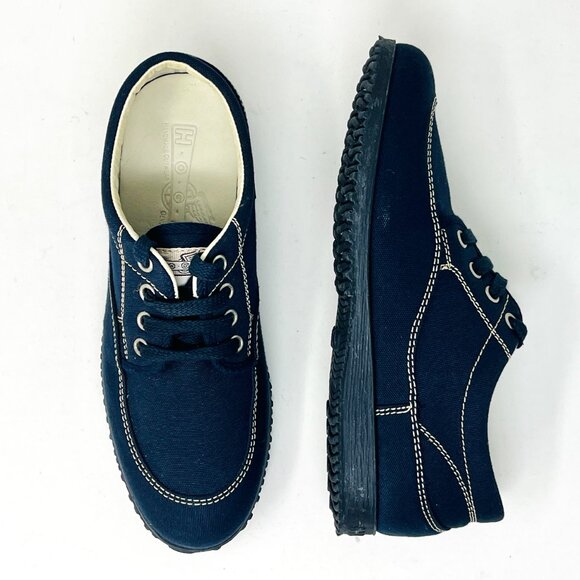 NEW ~ HOGAN by TOD'S Women's 36.5 Blue Canvas Sneakers Lace Up Shoes - Picture 2 of 8